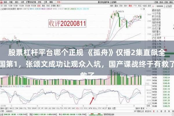 股票杠杆平台哪个正规 《孤舟》仅播2集直飙全国第1，张颂文成功让观众入坑，国产谍战终于有救了