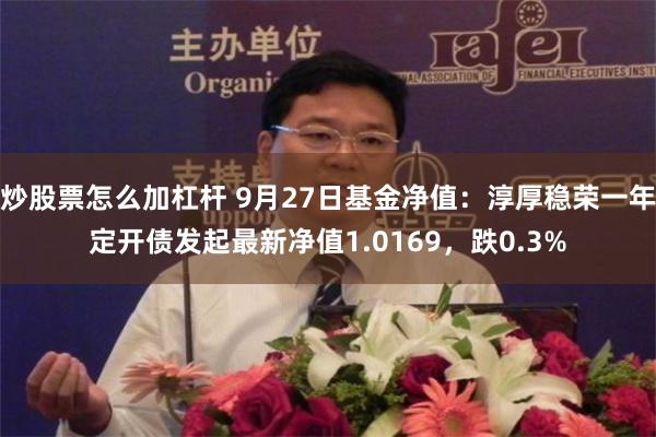 炒股票怎么加杠杆 9月27日基金净值：淳厚稳荣一年定开债发起最新净值1.0169，跌0.3%