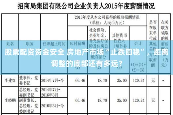 股票配资资金安全 房地产市场“止跌回稳”，距离调整的底部还有多远？