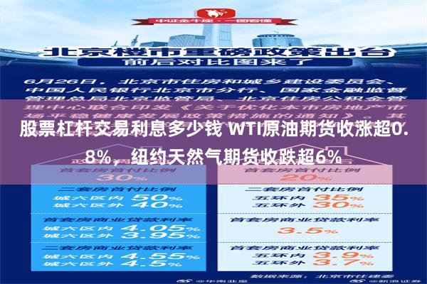 股票杠杆交易利息多少钱 WTI原油期货收涨超0.8%，纽约天然气期货收跌超6%