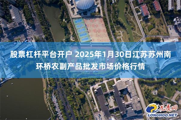 股票杠杆平台开户 2025年1月30日江苏苏州南环桥农副产品批发市场价格行情